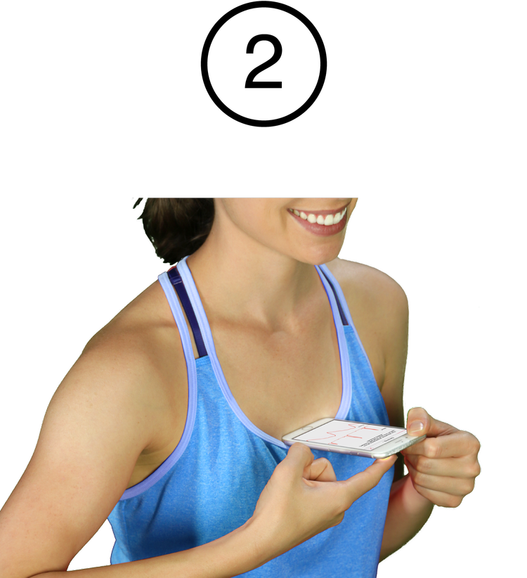 Maintaining finger over the camera and flash,&nbsp;place the bottom of the phone in direct chest contact using firm and steady pressure.&nbsp;